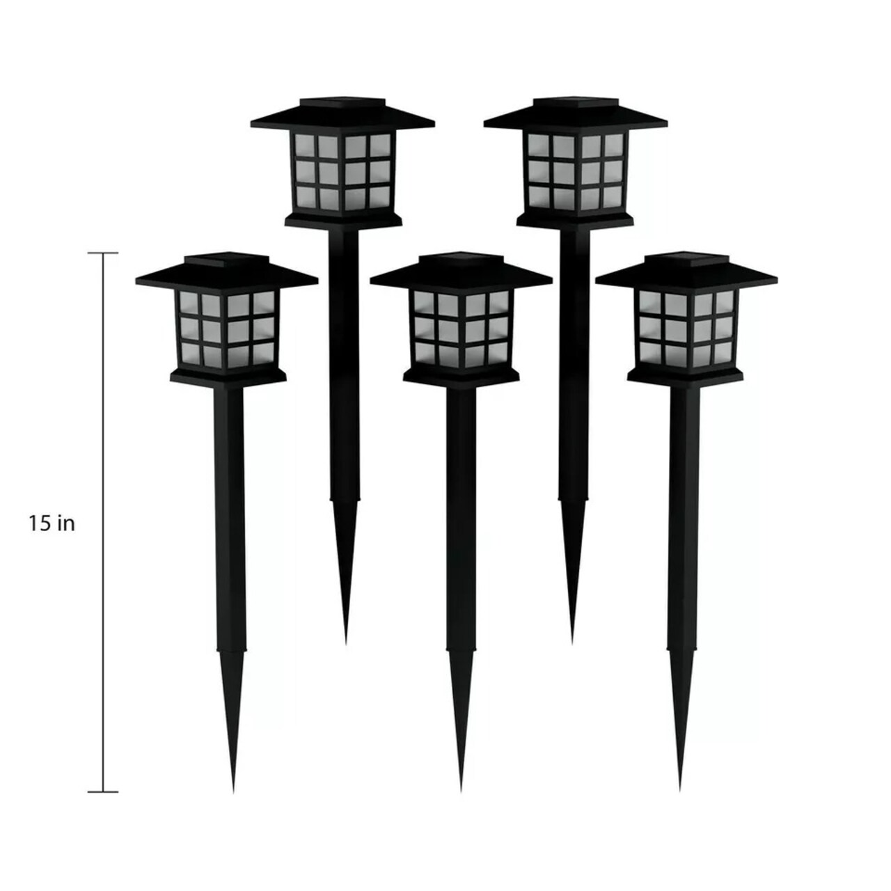 6PC Solar Garden Lights Outdoor Water-Resistant Landscape LED Pathway Yard